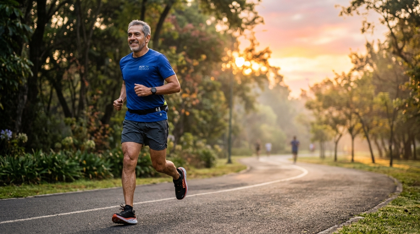 Hombre activo, lleno de energía
